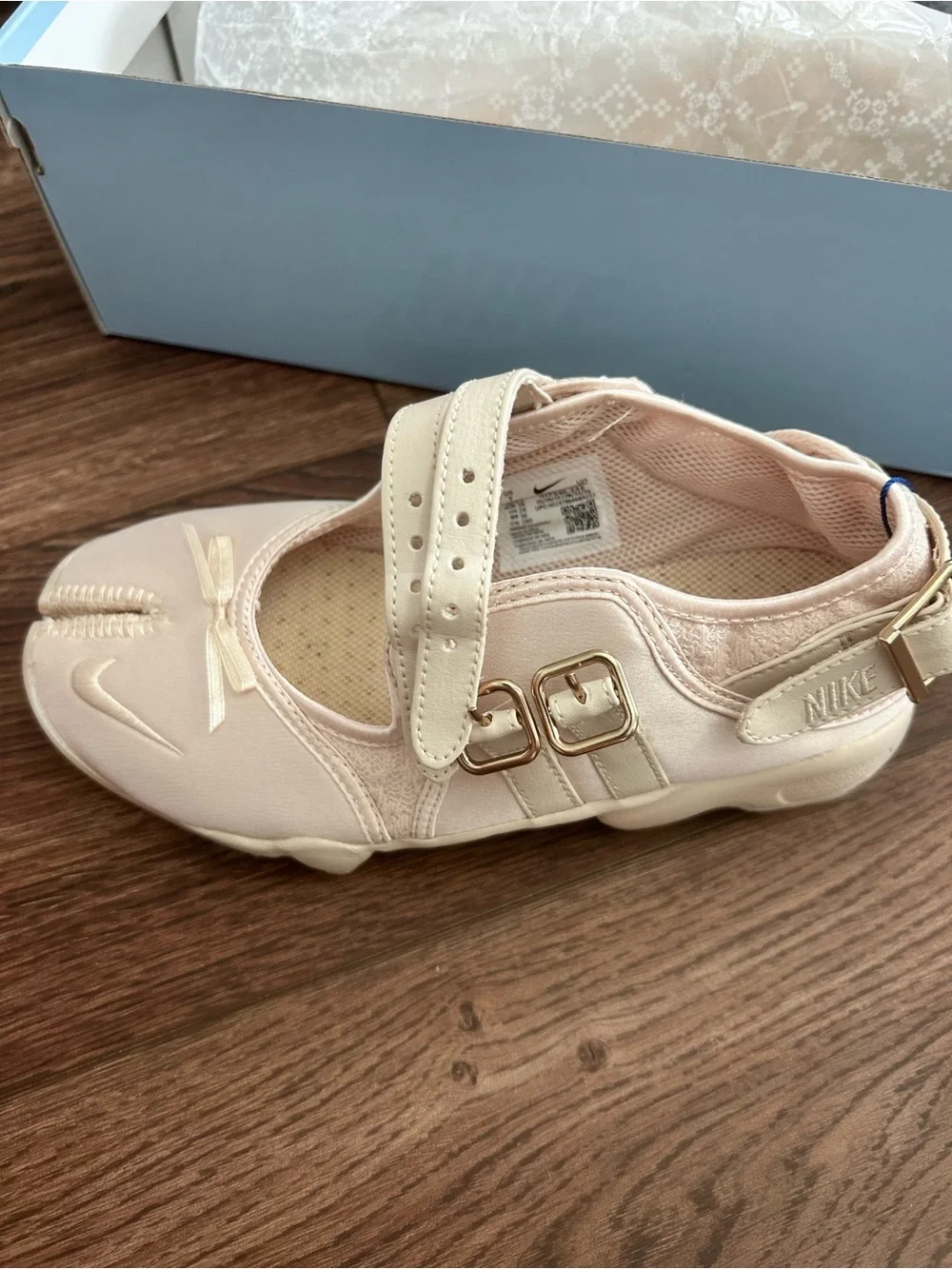 Nike Women's Pale Pink Cream Slip-On Sneaker with Hook-and-Loop Strap